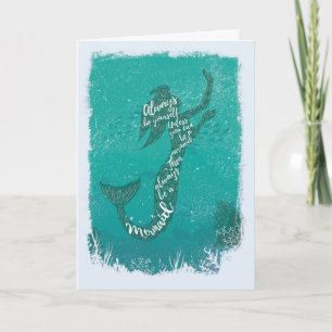 Carte Citations de sirène Anniversaire