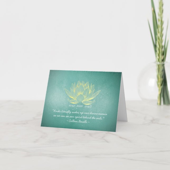 Carte Citations d'instructeur de médiation de Reiki Mast (Devant)