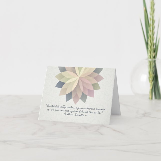 Carte Citations d'instructeur de médiation de Reiki Mast (Devant)
