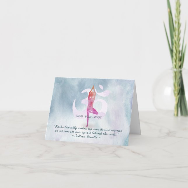 Carte Citations d'instructeur de médiation de Reiki Mast (Devant)