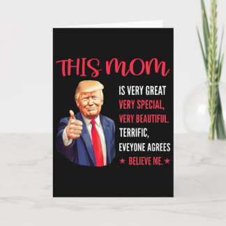 Carte Citations drôles de Trump pour la fête des Mères C