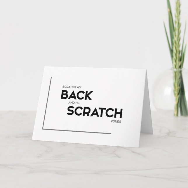 Carte Citations MODERNES : gratter mon dos (Devant)