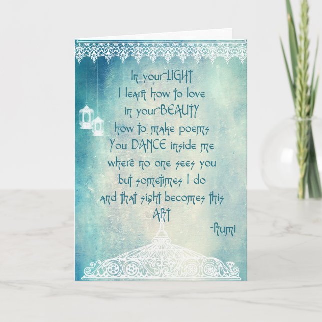 Carte Citations par Rumi (carte de voeux) (Devant)