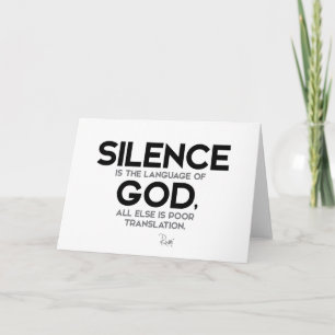 Carte CITES : Rumi : Silence : Langue de Dieu