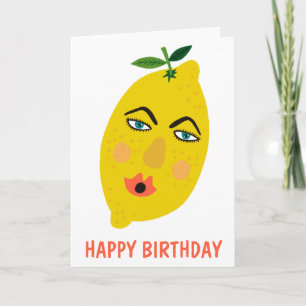 Carte Citron blanc personnalisé