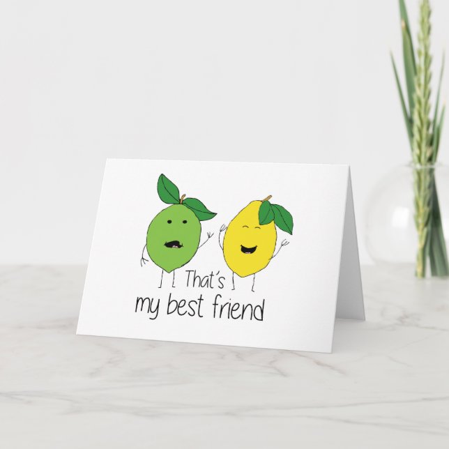 Carte Citron et chaux Meilleurs amis BFF Lemon Art Besoi (Devant)