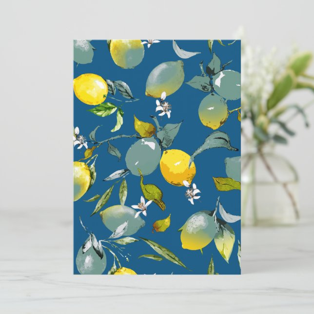 Carte citrons aquarelle 28 (Debout devant)