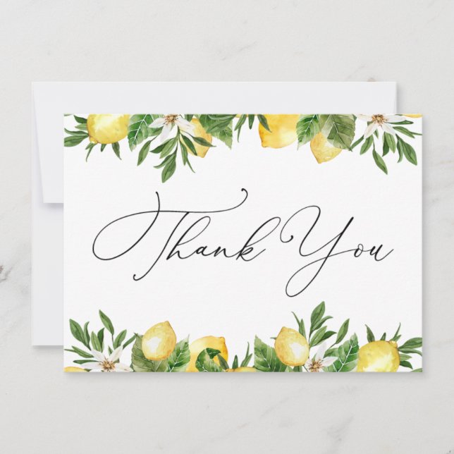 Carte Citrons et Merci verdoyant (Devant)