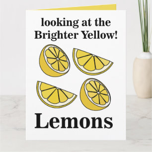 Carte Citrons regardant les citrons jaunes plus lumineux