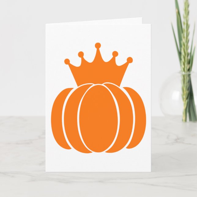 Carte Citrouille avec Couronne (Devant)