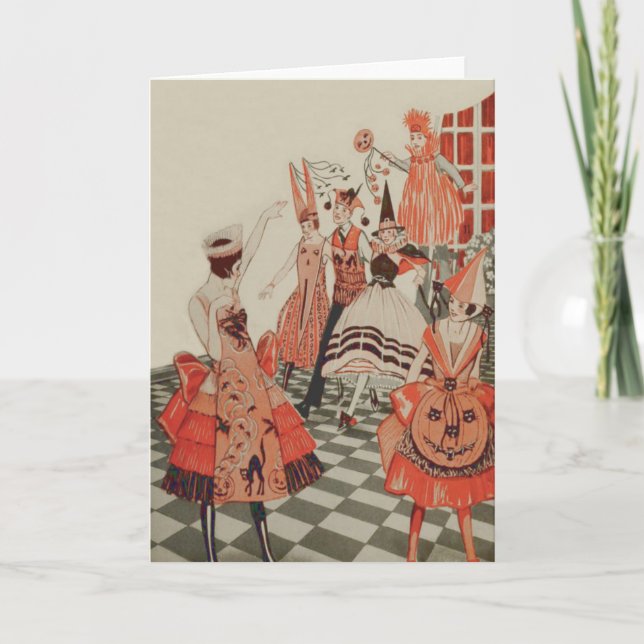 Carte Citrouille de chat noir de partie de Halloween (Devant)