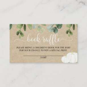 Carte citrouille de tombola neutre pour le genre