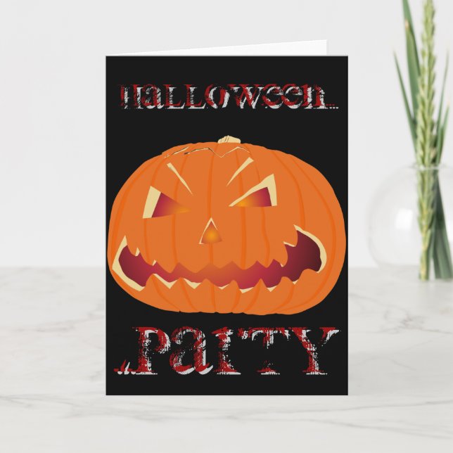 Carte Citrouille d'Halloween (Devant)