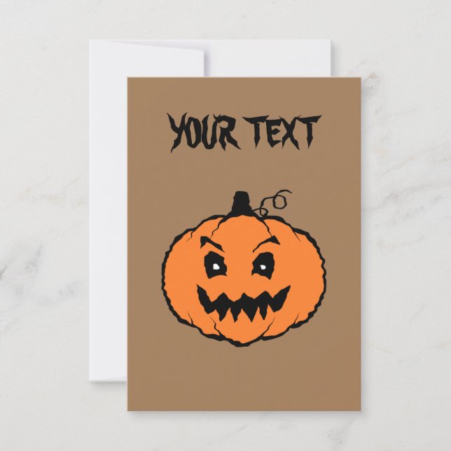 Carte Citrouille d'horreur d'Halloween (Devant)