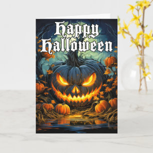 Carte Citrouille éffrayant   Bonne Halloween