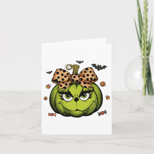 Carte Citrouille Grinc Coquette Citrouille Halloween Éff