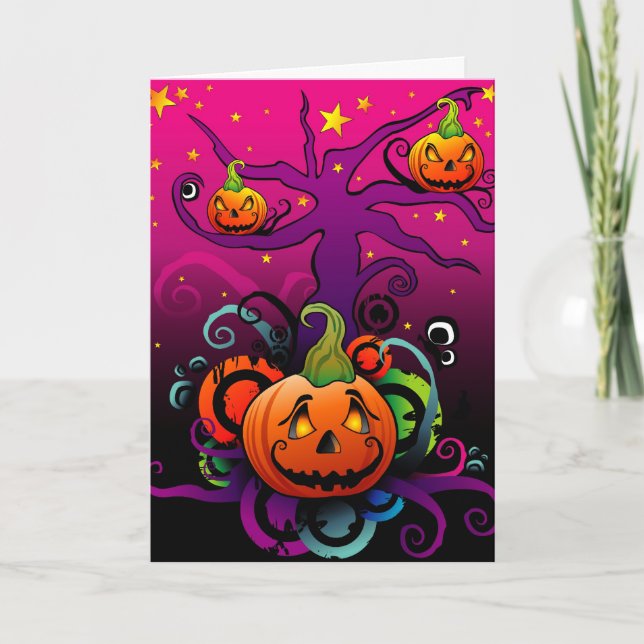 Carte citrouille Halloween (Devant)