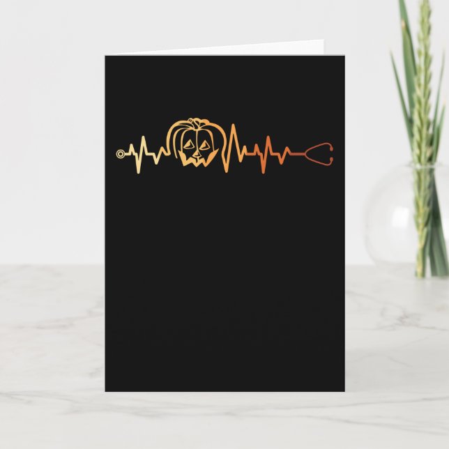 Carte Citrouille Halloween ECG (Devant)