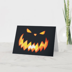 Carte Citrouille Halloween effrayante