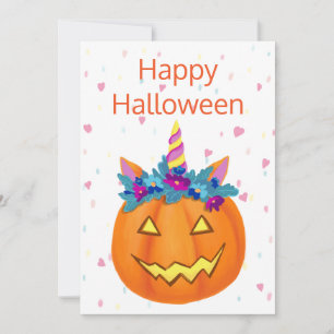 Carte Citrouille Halloween Funny Jack-o'-lantern