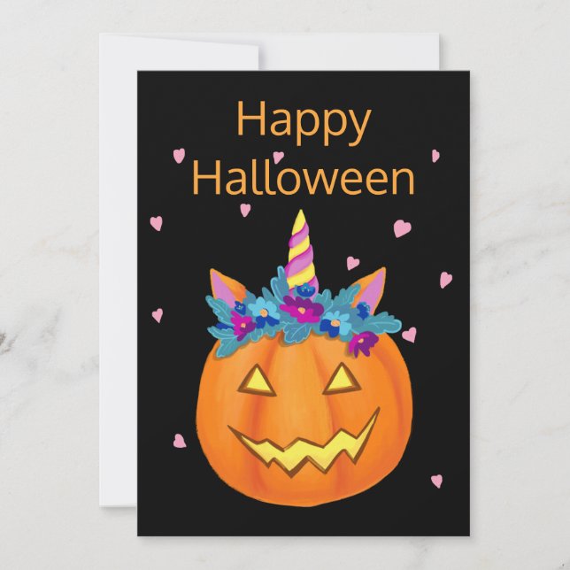 Carte Citrouille Halloween Funny Jack-o'-lantern (Devant)