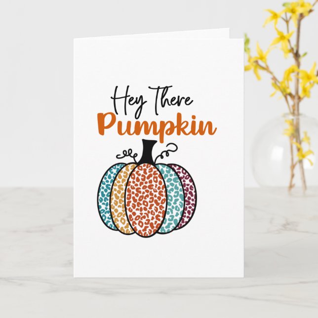Carte Citrouille Hello | Cartes d'automne | Citrou (Fleur jaune)