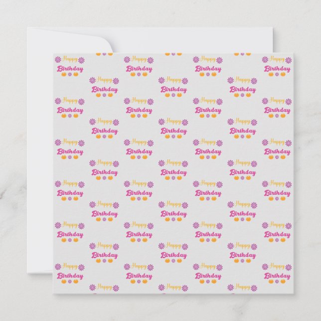 Carte Citrouille Joyeux anniversaire (Devant)