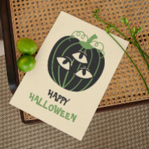 Citrouille moderne à 3 yeux heureux Halloween pers