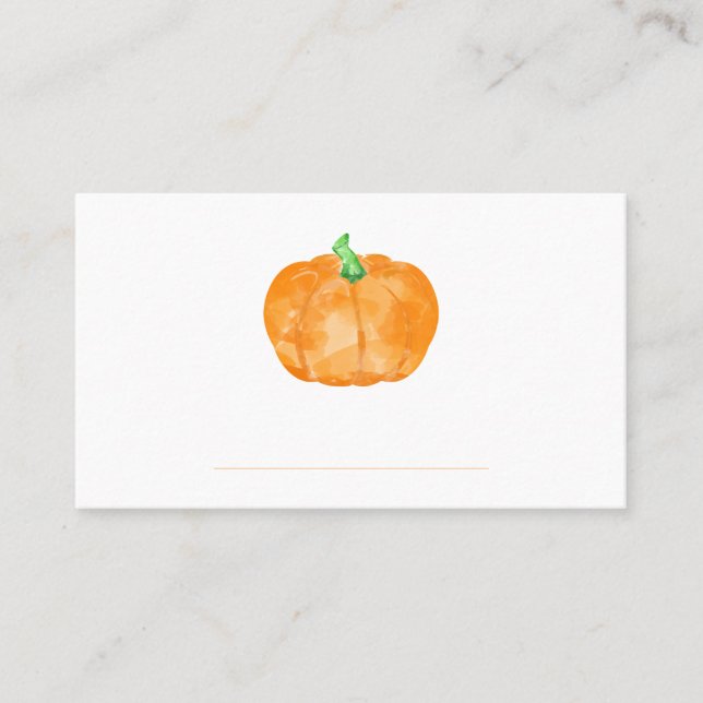 Carte Citrouille orange pour Thanksgiving (Devant)
