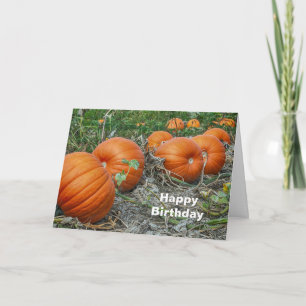 Carte Citrouille Patch Photo Anniversaire