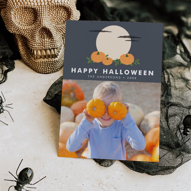 Carte Citrouille Patch photo Halloween (Créateur téléchargé)