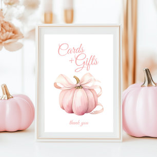 Carte citrouille Pink Bow Cartes & Cadeaux Tableau