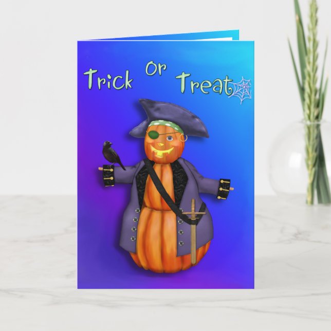 Carte Citrouille Pirate (Devant)