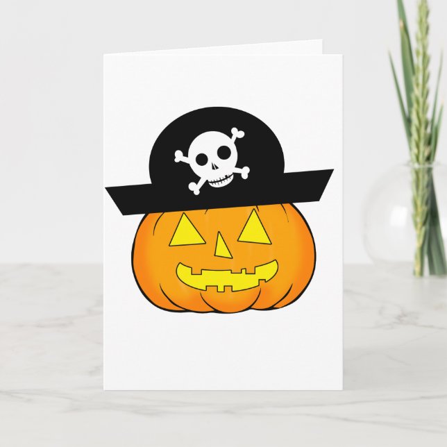 Carte citrouille pirate (Devant)