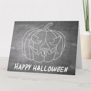 Carte Citrouille pour Halloween 3 aspect tableau