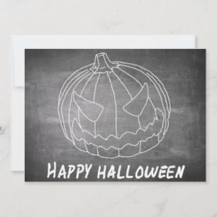 Carte Citrouille pour Halloween 6 aspect tableau