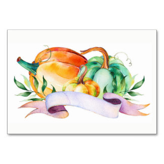 Carte citrouille Thanksgiving Table Place