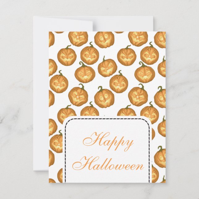 Carte Citrouilles d'Halloween (Devant)