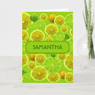 Carte Citrus Fruit, Lemon & Lime Pattern