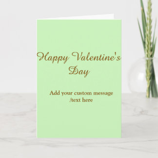 Carte Citrus green brown happy Valentine's day simple 