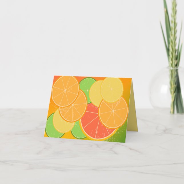 Carte Citrus Joy Note (vide à l'intérieur) (Devant)