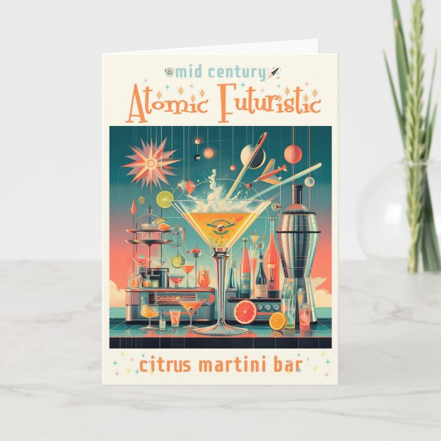 Carte Citrus Martini Bar Futuriste Atomique du milieu du (Devant)