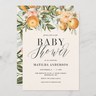 Carte Citrus, orange + brunch en fleur & mousseux