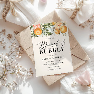 Carte Citrus, orange + brunch en fleur & mousseux