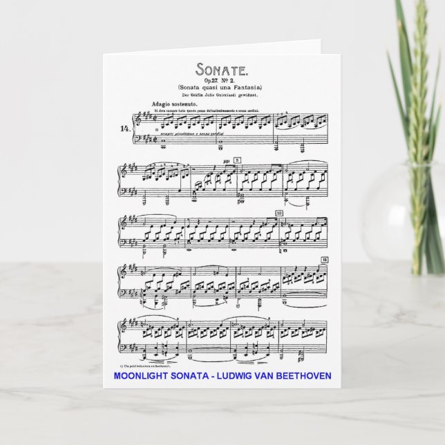 Carte Clair de Lune-Sonate-Ludwig-Beethoven (Devant)