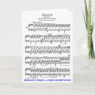 Carte Clair de Lune-Sonate-Ludwig-Beethoven