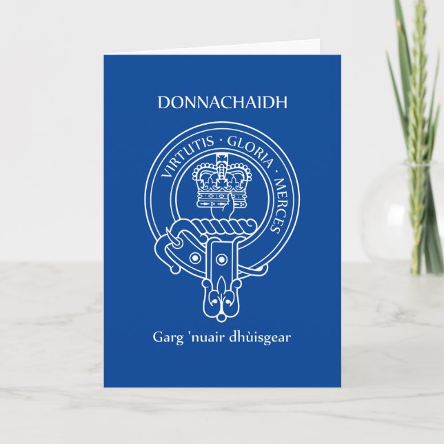 Carte Clan Donnachaidh (Robertson) Crest & War Cry (Devant)