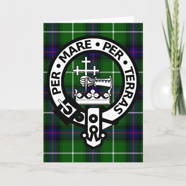 Carte Clan écossais Donald Tartan et Crest (Devant)