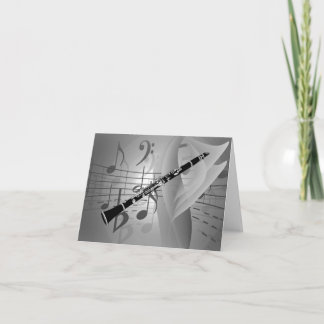 Carte Clarinet aux accents musicaux