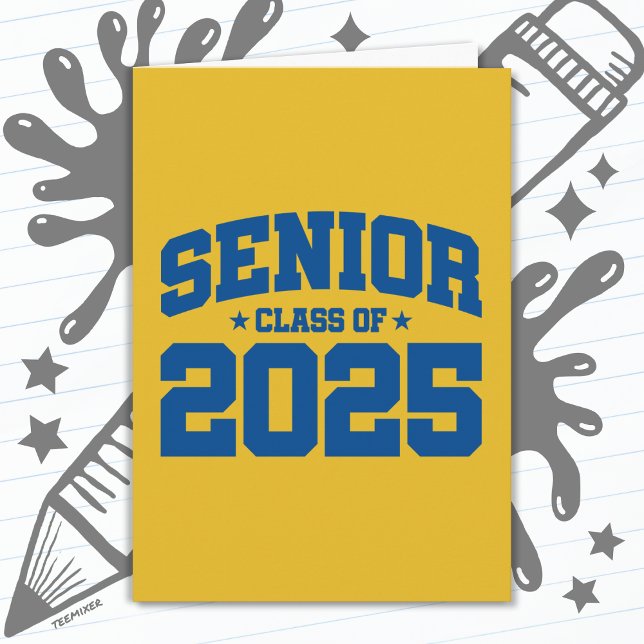 Carte Classe de 2025 Lycée Graduation Senior 2025 (Créateur téléchargé)